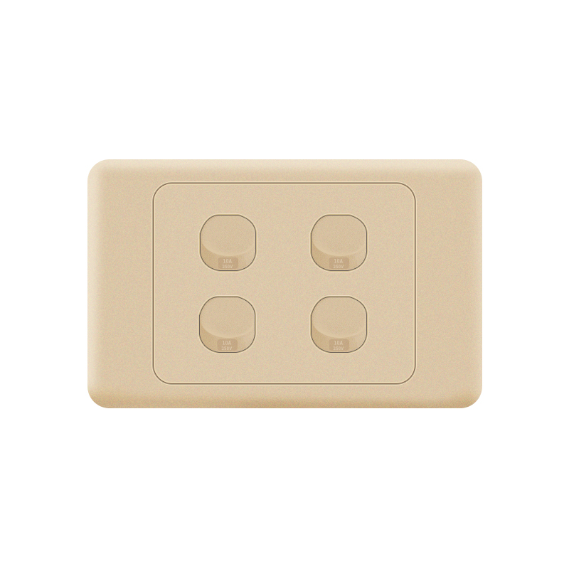 Australia Type-AS 4 Gang 2 Way switch-Gold